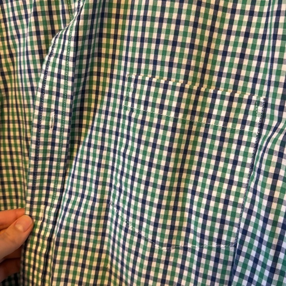 Green blue plaid casual button down - Picture 4 of 4